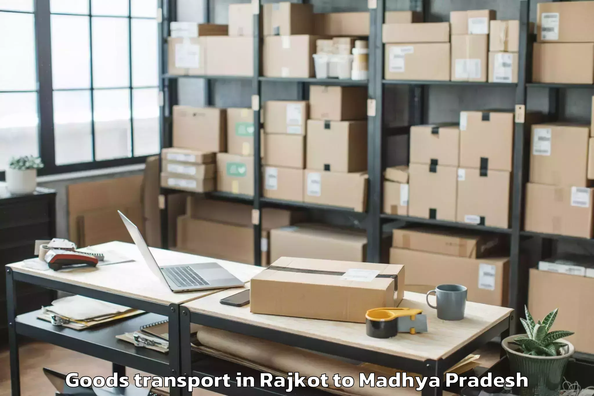 Top Rajkot to Nowrozabad Goods Transport Available